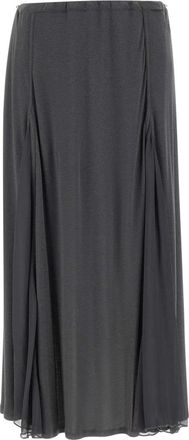 Diesel O-longrei Rok - Dames - Midirokken - Grijs - M - Katoen - Rokken
