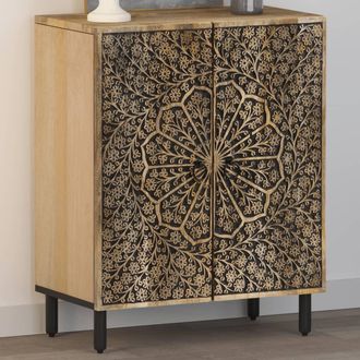 vidaXL Armario Auxiliar Madera Maciza De Mango 60x33x75 Cm Vidaxl