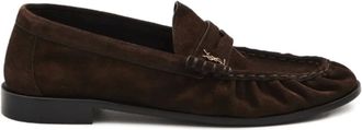 Saint Laurent Le Loafer - Dames - Schoenen - Bruin - Maat: 38 1/2 EU Leer