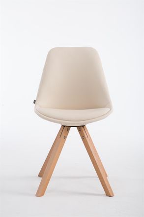 Clp Silla De Comedor Laval Square Natural Crema
