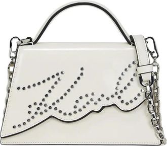 Karl Lagerfeld K/Signature 2.0 Kleine Handtas - Dames - Handtassen - Wit - ONE Size - Leer - Tassen