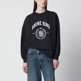 Anine Bing Felpa Miles in cotone nero vintage