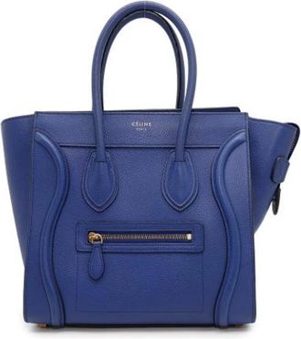 Celine Pre-owned Handbags, female, Blue, Size: ONE SIZE Pre-owned Leather celine-bags