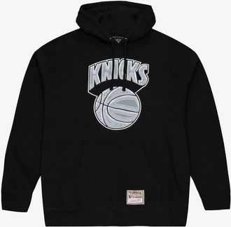 Mitchell & Ness Mens Mitchell & Ness Black New York Knicks Chrome Hoodie at Nordstrom, Size Large