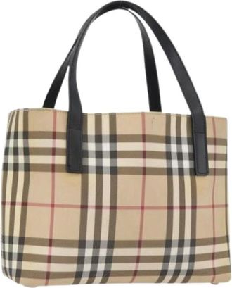 Burberry Pre-owned Tote Bags, female, Beige, Size: ONE SIZE Pre-owned Vintage Tote Bag