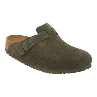 Birkenstock Boston Suede Narrow Fit - male - Birkenstock - Mules - Green - 7 UK - Shoes