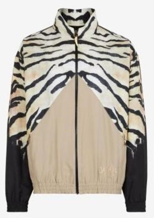 Roberto Cavalli Zebra-Print Cotton Jacket, Size X-Large