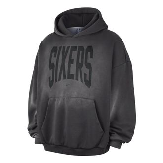 Nike Philadelphia 76ers Standard Issue Therma-FIT Fleece Hoodie Dark Charcoal White II6056-099