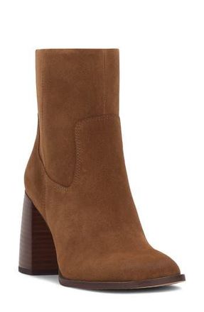 Vince Camuto Dayana Block Heel Bootie in Burnt Sugar Verona at Nordstrom Rack, Size 8.5