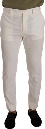Dolce & Gabbana Mens Cotton Corduroy Trousers White