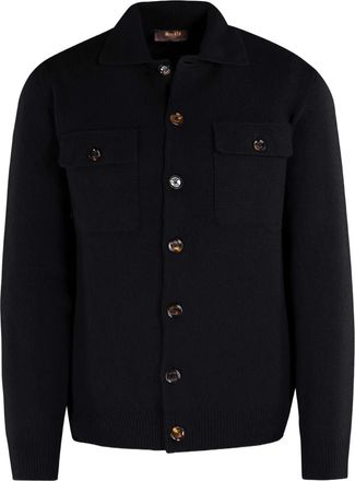 Moorer Allyn-ws3 chest-pockets cardigan - Black