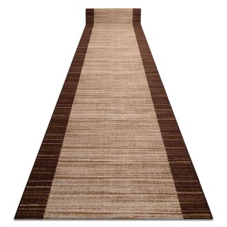 RugsX Rugsx - Alfombra De Pasillo Con Refuerzo De Goma 100 Cm Streifen Marr&oacute;n Brown 100x1150 Cm