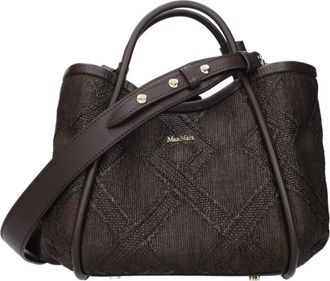 Max Mara Gevlochten Leren Handtas - Dames - Tassen - Bruin - Maat: ONE Size Zijde
