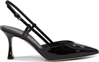 Ninalilou Zwarte leren hakken - Dames - Pumps - Zwart - 39 EU - Leer - Schoenen