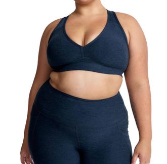 Beyond Yoga Spacedye Lift Your Spirits Bra - Plus In Navy