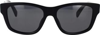 Celine Sunglasses, unisex, Black, 55 MM, Geometric Sunglasses with Grey Lenses
