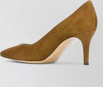 Gianvito Rossi suede leather pumps mid heel pointed