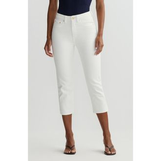 DL1961 Kristy High Waist Capris in White at Nordstrom, Size 32