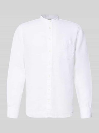 Seidensticker Regular Fit Freizeithemd aus reinen Leinen mit Stehkragen in Weiss, Gr&ouml;&szlig;e 39