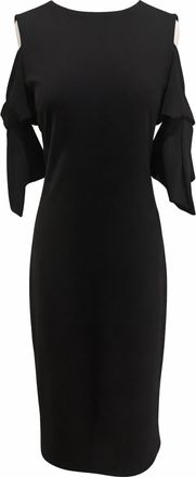 Joseph Ribkoff Womens Cold Shoulder Relaxed Fit Dress In Black