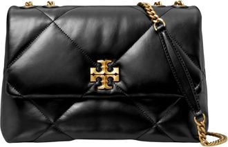 Tory Burch Zwarte Gewatteerde Schoudertas - Dames - Schoudertassen - Zwart - ONE Size - Leer - Tassen