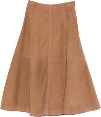 SIMKHAI Midi-rok met vlakken - Bruin