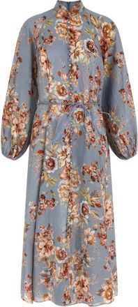 Zimmermann Awaken Lange Linnen Jurk - Dames - Casual kleedjes - Veelkleurig - 2XS - Linnen - Kleedjes