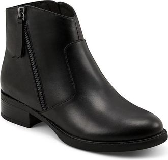 Easy Spirit Womens Easy Spirit Lacy Bootie Black Leather Side Zip Ankle Boots RHS7268