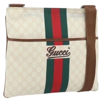 Gucci Pre-owned Cross Body Bags, female, White, Size: ONE SIZE Pre-owned Vintage Shoulder Bag