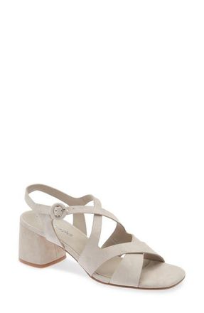 Jeffrey Campbell Rayet Strappy Block Heel Sandal in Ice Suede at Nordstrom, Size 8.5