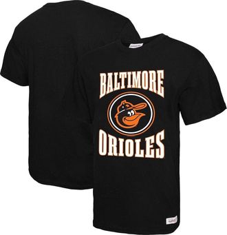 Mitchell & Ness Mens Mitchell & Ness Black Baltimore Orioles Arched Logo Slub T-Shirt at Nordstrom, Size Xx-Large