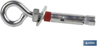 cofan Cofan - Anclaje Metalico C/argolla 8/11x60 Caja 80 Unid., Anclaje Met&aacute;lico Con Argolla Para La Fijaci&oacute;n De Cargas Pesadas En Materiales Macizos. Acero