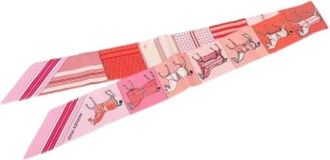 Herm&egrave;s Pre-owned Couvertures Nouvelles Twilly - Dames - Vintage Accessoires - Roze - ONE Size - Vintage