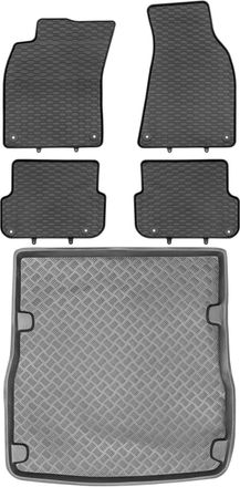 OEM Juego De Alfombrillas De Goma Para Coche Y Maletero Para Audi A6 C6 Kombi (de Junio De 2006 A 2011)