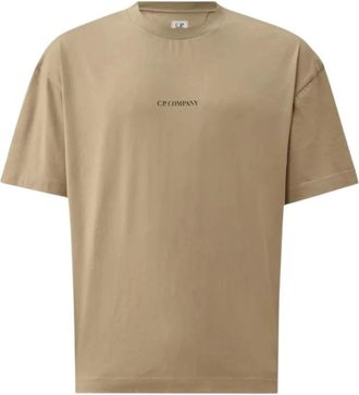 C.P. Company T-Shirts - Heren - T-shirts - Beige - S - Katoen - Tops