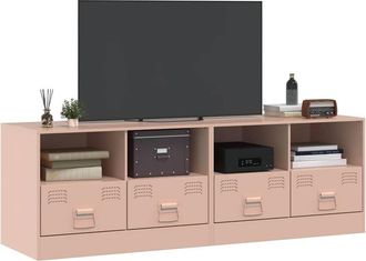 Berkfield Home TV Cabinets 2 pcs Pink 67x39x44 cm Steel | Size: 67 x 39 x 44 cm
