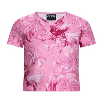 Versace Jeans Couture T-Shirts, female, Pink, Size: XS Printed T-Shirt
