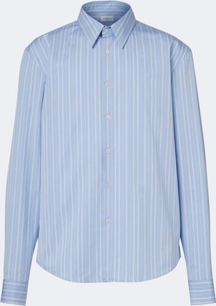 Saint Laurent Camisa de popel&iacute;n de algod&oacute;n a rayas