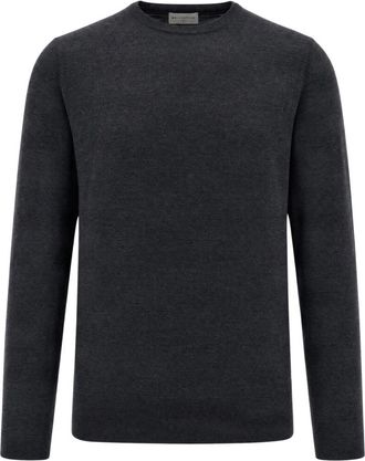 Ballantyne Ronde hals gebreide kleding - Heren - Ronde hals truien - Grijs - XL - Wol - Truien & Vesten