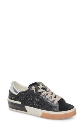 Dolce Vita Zina Crystal Sneaker in Black Suede at Nordstrom Rack, Size 7