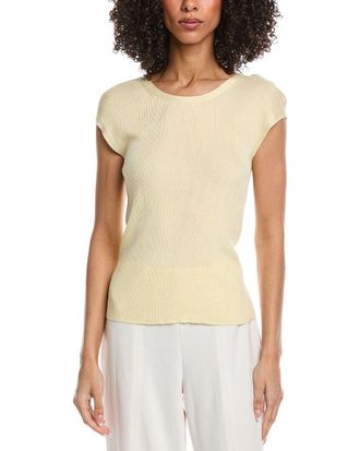 Lafayette 148 New York Ribbed Silk-Blend Pullover