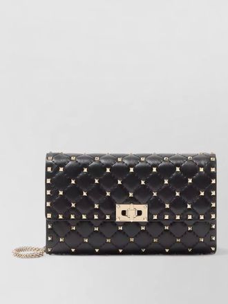 Valentino Garavani rockstud spike leather clutch bag