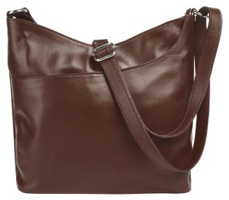 Samantha Look Umh&auml;ngetasche SAMANTHA LOOK, Damen, Gr. B/H/T: 25cm x 20cm x 5cm onesize, braun, Leder, unifarben, Taschen Umh&auml;ngetasche, echt Leder, Made in Italy