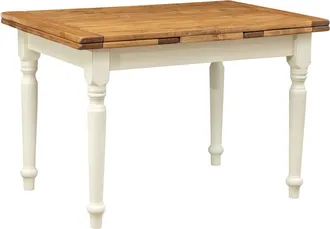 Biscottini International Biscottini - Tavolo In Legno Massello 120x80 Cm Tavolo Allungabile Tavola Da Pranzo E Cucina Made In Italy Artigianale Tavolino Rettangolare