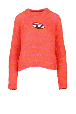 Diesel Sponge Color Block Sweater - Fuchsia/Orange