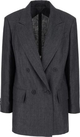 Max Mara Olimpia Blazer - Dames - Blazers - Grijs - M - Katoen - Jassen