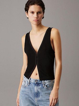 Calvin Klein Soft Knit Hook and Eye Vest