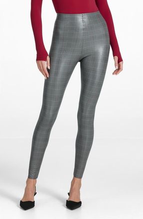 Commando Plaid Faux Leather Leggings in Glen Plaid at Nordstrom Rack, Size Medium