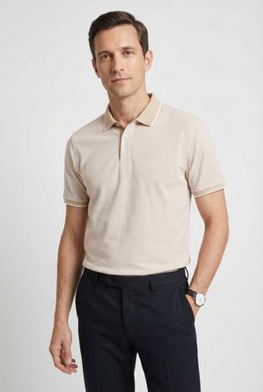 Marvelis Poloshirt MARVELIS, Herren, Gr. 4XL, beige (hellbeige), Obermaterial: 100% Baumwolle, regular fit normal, B&uuml;ndchen, Shirts Poloshirt, meliert, leicht 