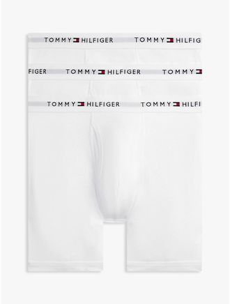 Tommy Hilfiger Mens Cotton Classics Boxer Brief 3-Pack - White - XL